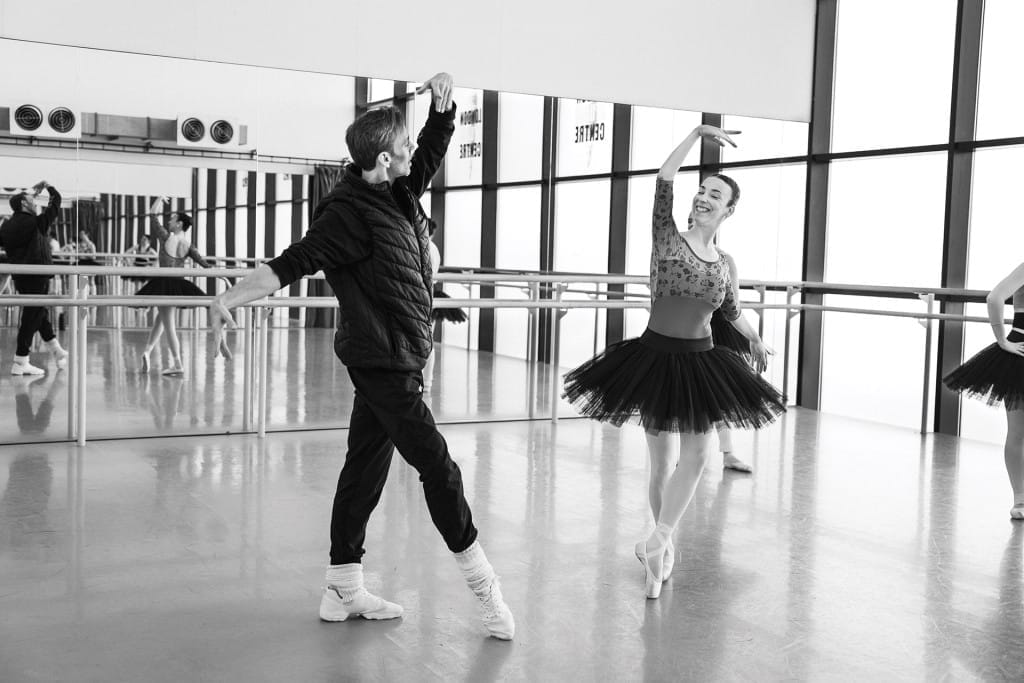 Jamie at London Studio Centre, leading a rehearsal for the 2025 Images Ballet Company tour