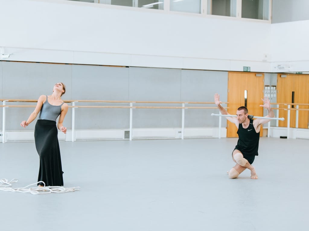 Edd Mitton in rehearsal with Yorke Dance Project. Photo: Jimmy Parratt